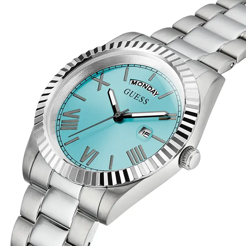 Guess Connoisseur Quartz Aqua Blue Couple Watch- GW0265G11/GW0308L4